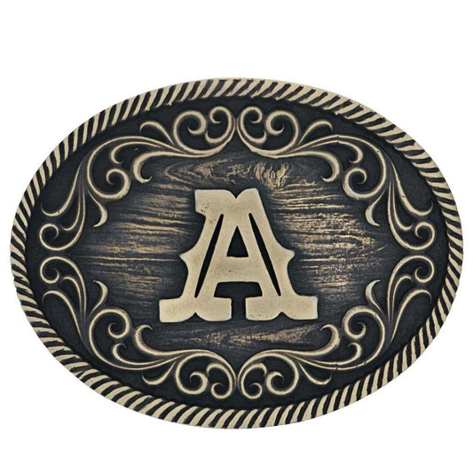 Montana Silversmith A915 Filigree Initial Attitude Belt Buckle