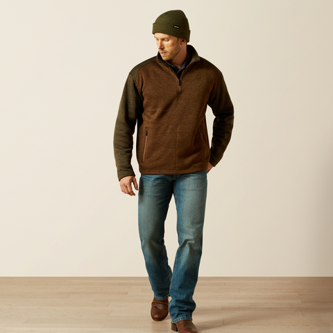 Ariat 10062623 MNS Caldwell Logo 1/4 Zip Sweater