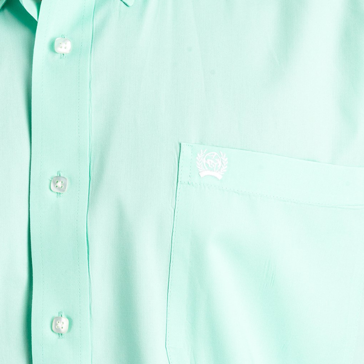 Cinch MTW1104237 Men's Solid Mint Green Button-Down Western Shirt