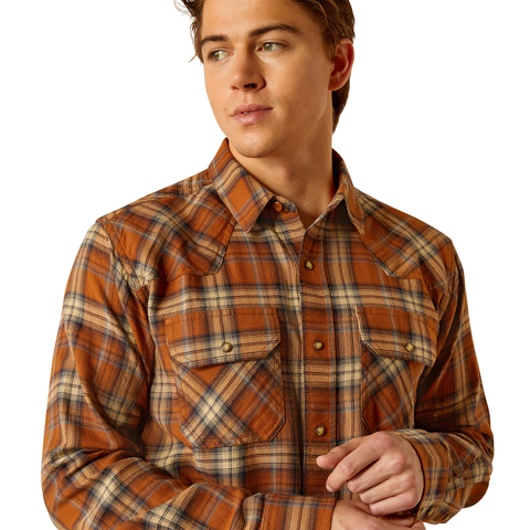 Ariat 10052319 Men's Haiden Retro Fit Shirt Roasted Pecan