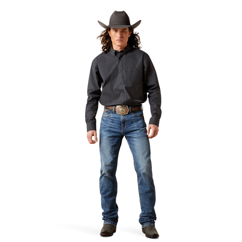 Ariat 10065849 MNS PRO THORIN FTD LS SHRT BLACK