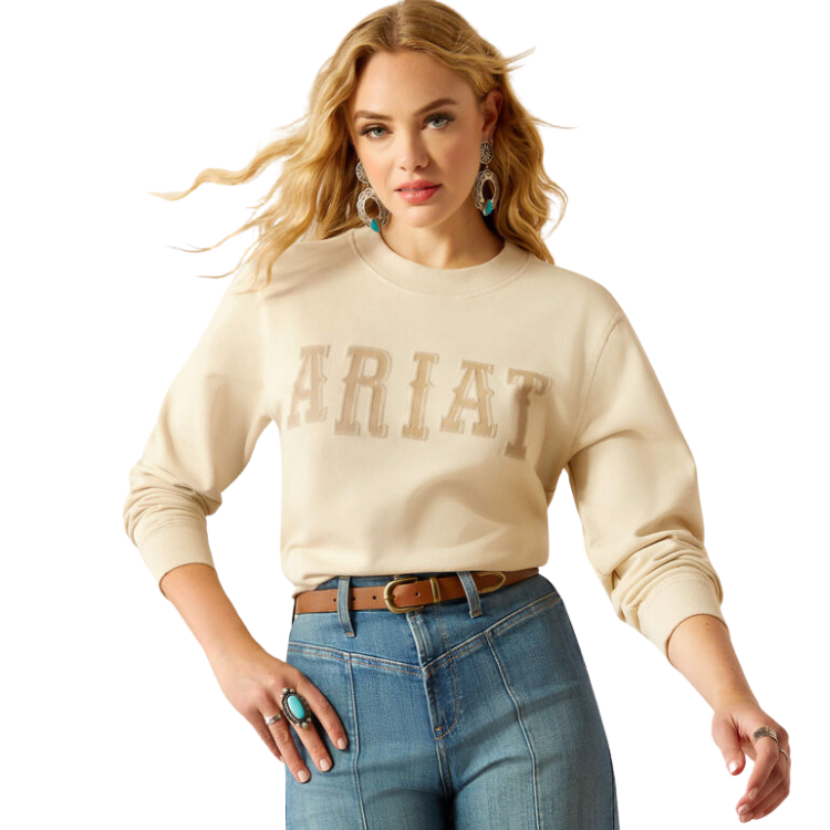 Ariat 10054499 Women's Essential Crew Sweatshirt Summer Sand