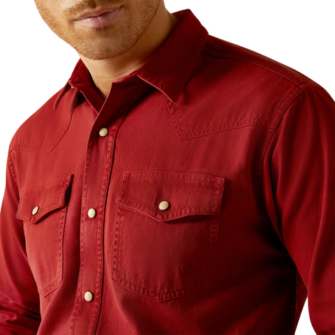 Ariat 10052690 Men's Jurlington Retro Fit Shirt Rosewood