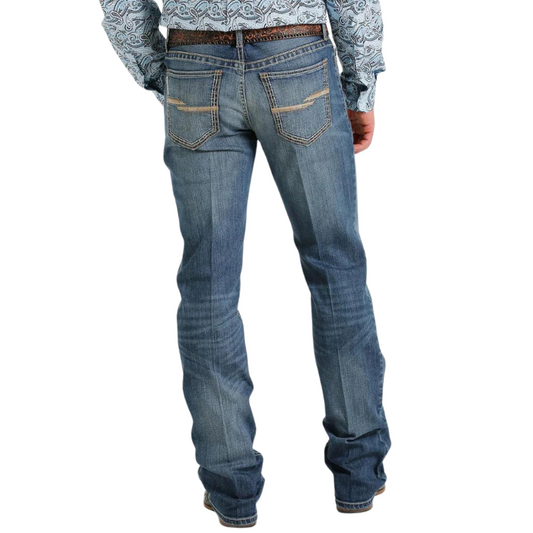 Cinch MB57136001 Men's Slim Fit Ian Dark Stonewash Jean