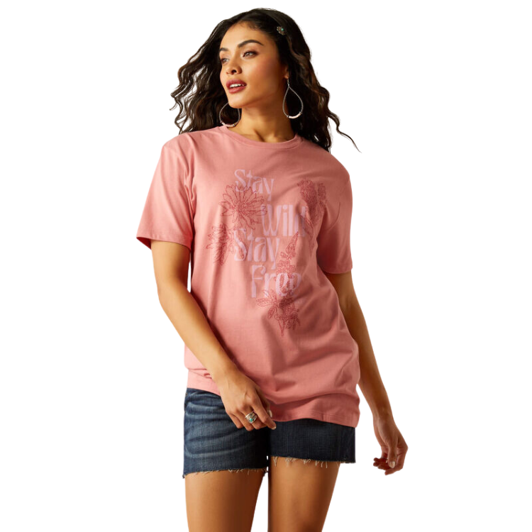 Ariat 10055168 Women's Ariat Stay Wild T-Shirt Dusty Rose