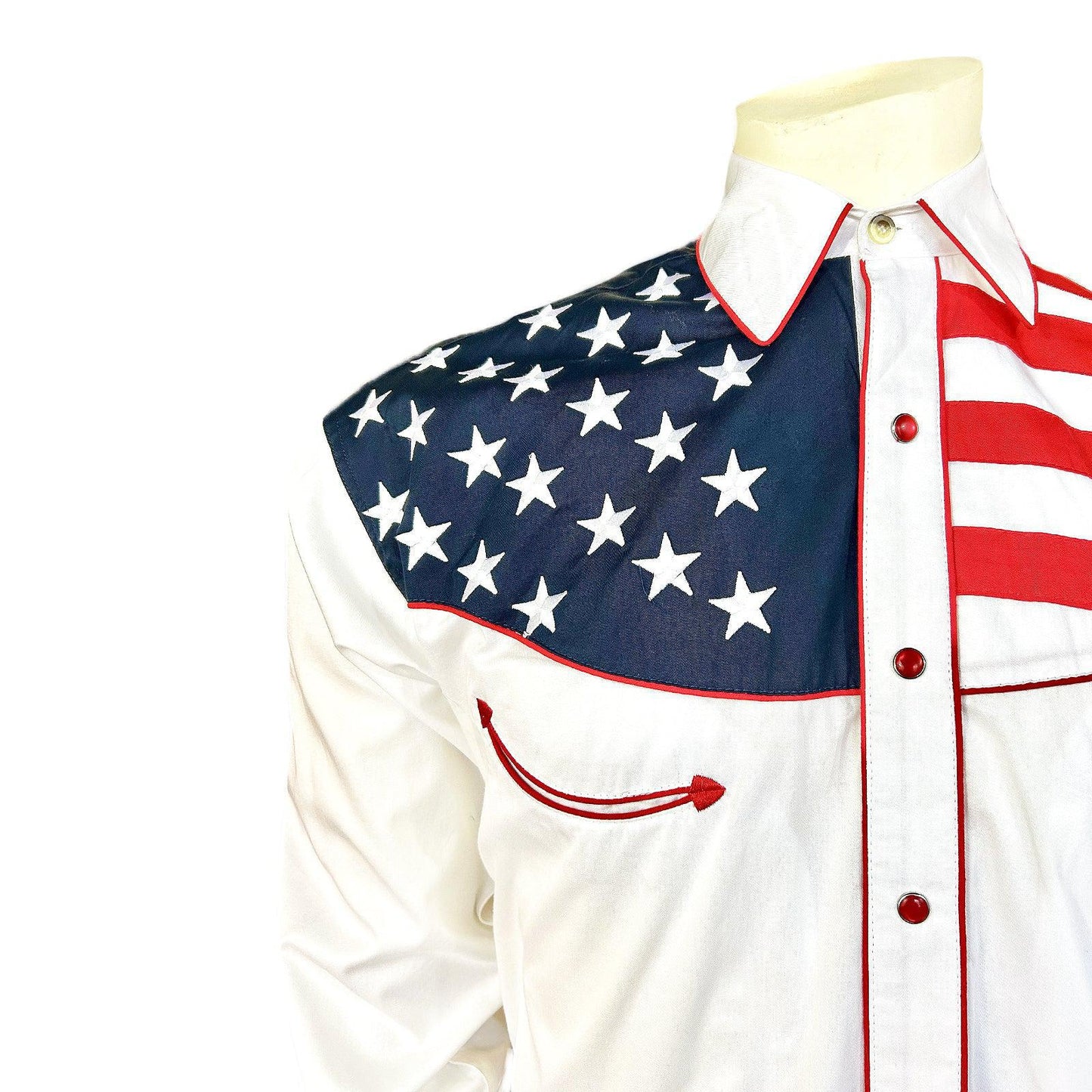 Rockmount 67USA Men's American Flag Embroidered Western Shirt