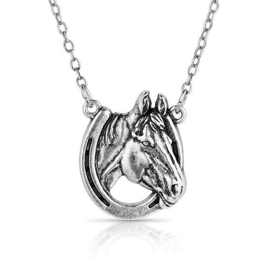 Montana Silversmith NC5881 Lucky Horse Head Pendant Necklace