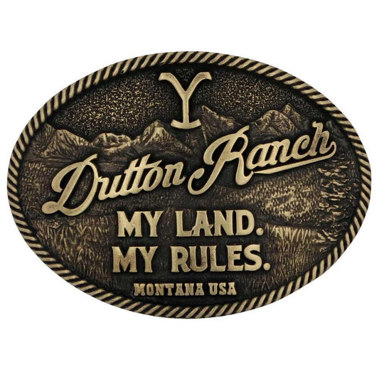 Montana Silversmith A965CYEL My Rules Yellowstone Attitude Buckle