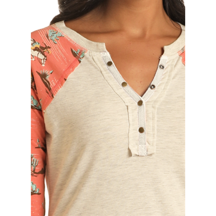 Panhandle LW22T03762 3/4 Sleeve Henley