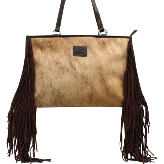 Ariat A770006702 Scarlett Wide Tote Calf Hair Fringe Bag