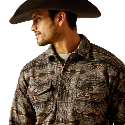 Ariat 10052781 Men's Caldwell Printed Shirt Jacket Brindle