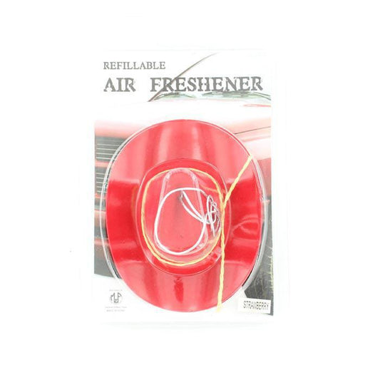 M & F 28504 Red Cowboy Hat Air Freshener-Strawberry