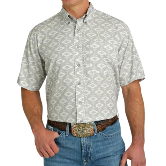 Cinch MTW1704135 MEN'S ARENAFLEX GREY SHORT SLEEVE SHIRT