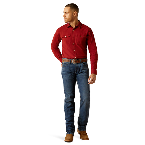 Ariat 10052690 Men's Jurlington Retro Fit Shirt Rosewood