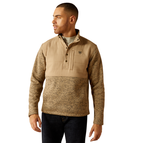 Ariat 10052779 Men's Caldwell Reinforced Snap Sweater Chinchilla