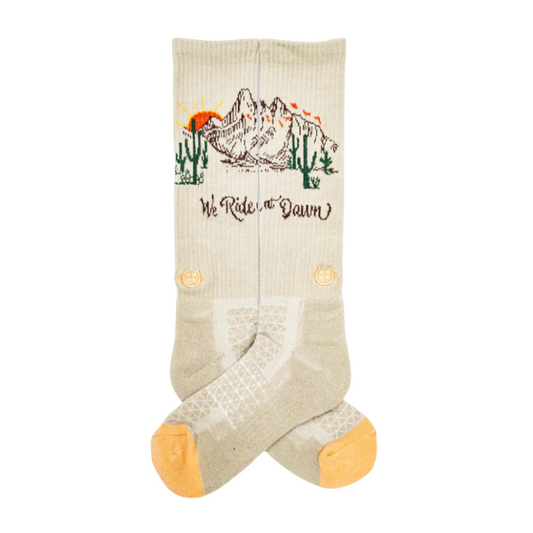 Lucky Chuck 110124723 We Ride At Dawn - Tan Performance Socks