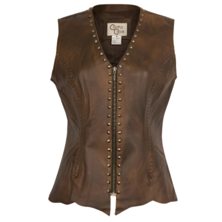 Cripple Creek LL20064-91 Women's Lamb Leather Laced Vest