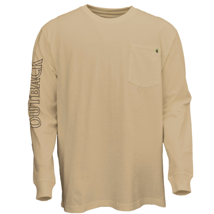 Outback 40291 Unisex Long Sleeve Comfy Tee - Tan