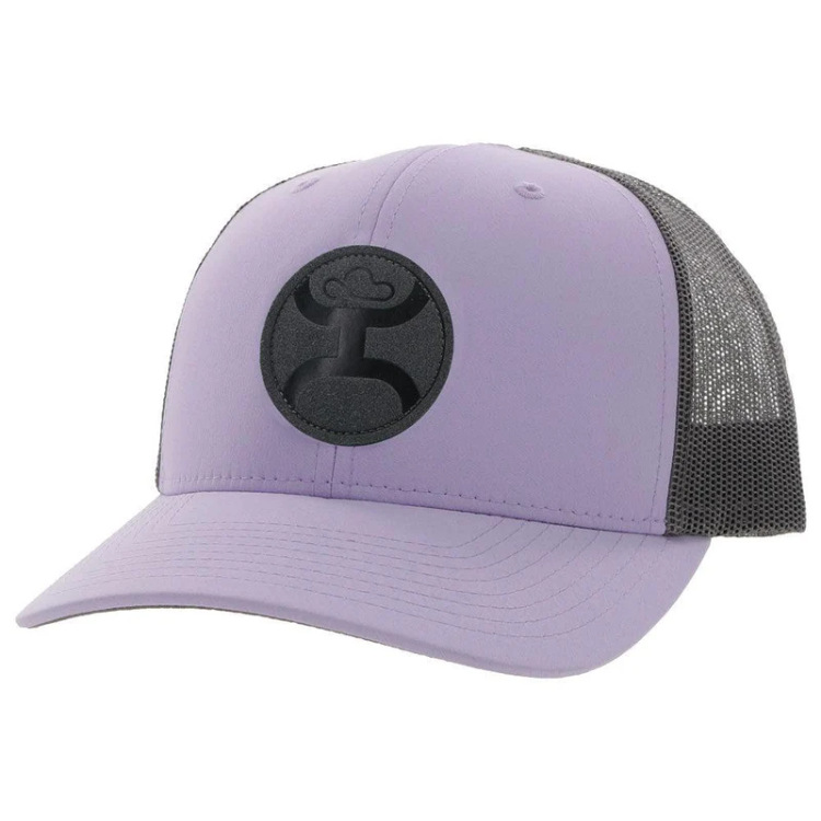 Hooey 2205T-PLGY Blush Purple / Grey 6­ Panel Trucker with Black Circle Patch