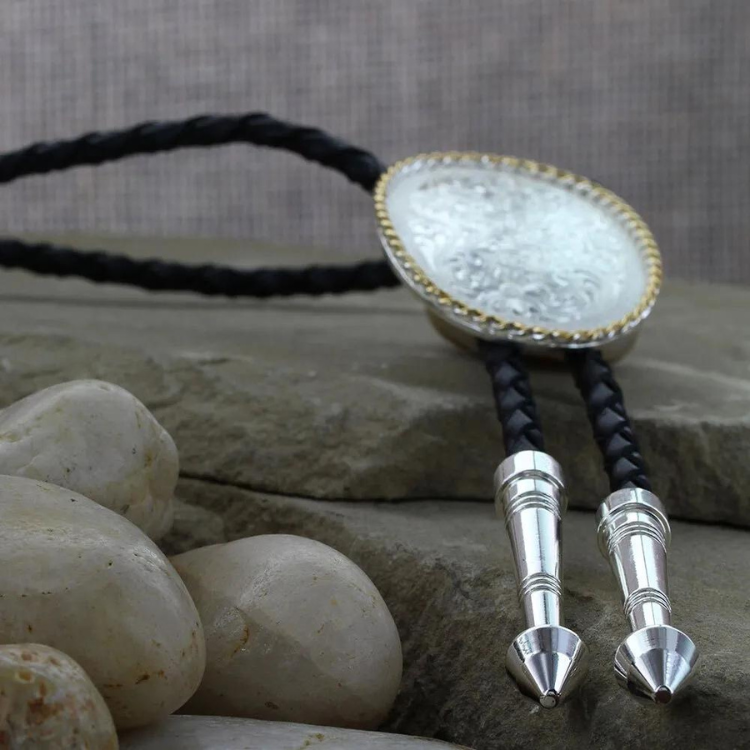 Montana Silversmith BT39 Engraved Silver Bolo Tie