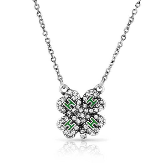 Montana Silversmith NC5882 Sparkling 4-H Clover Necklace