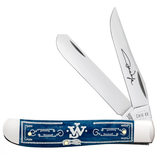 Case 10720 John Wayne Smooth Mini Trapper - Navy Blue Bone