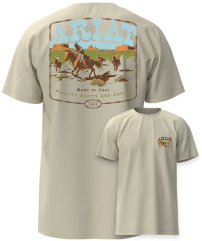 Ariat 10065901 Men's MNS ARIAT PULP WESTERN SS TSHRT TRTL