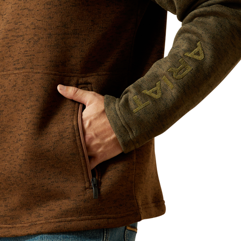 Ariat 10062623 MNS Caldwell Logo 1/4 Zip Sweater