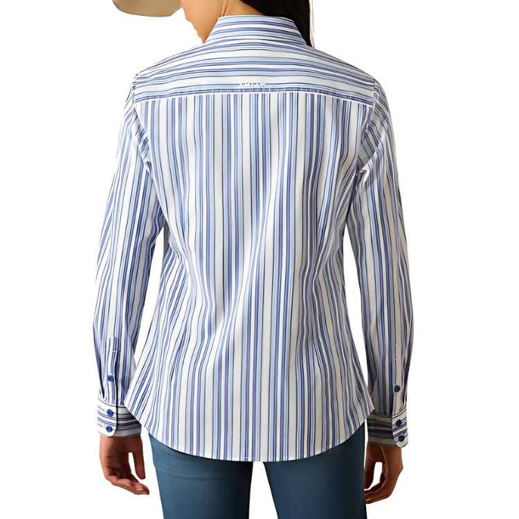 Ariat 10055274 Women's Kirby Stretch Shirt Cobalt Stripe