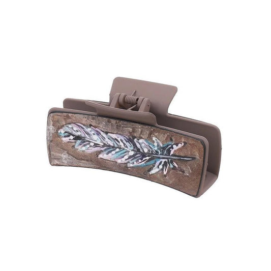 Accity CWAHA0602 Feather Pattern Hair Claw Clip