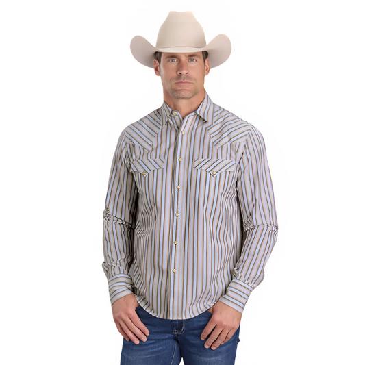 Stetson 11-001-0476-2070 Men's Stripe Snap Shirt-Ombre Stripe