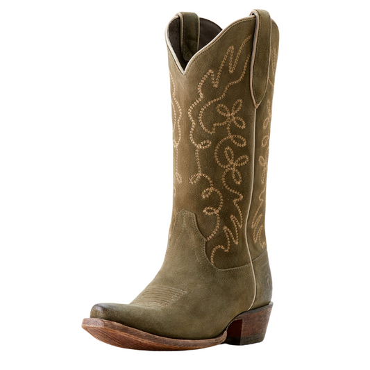 Ariat 10053792 Women's Jukebox Western Boot Soft Olive Suede