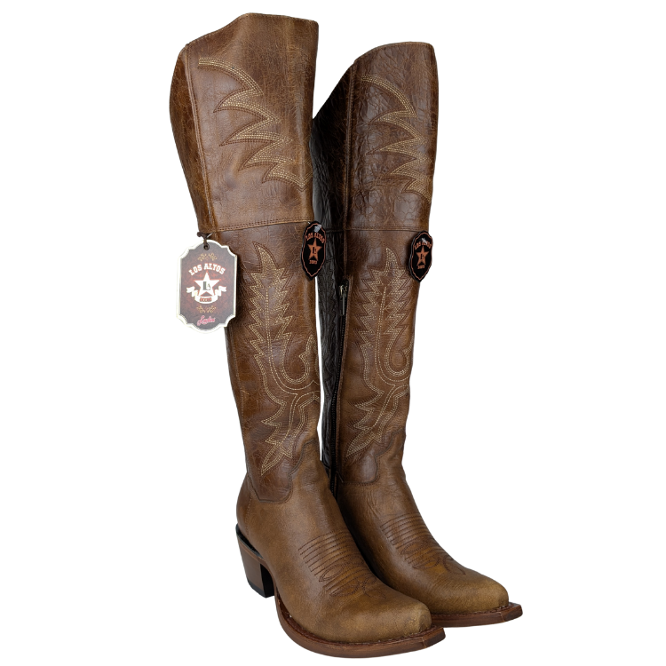 Los Altos 3825235 Women's Snip Toe Over The Knee - Light Brown
