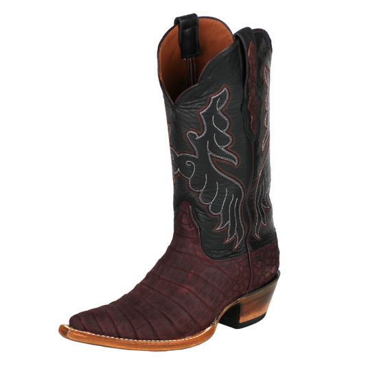 Black Jack LBGY7834-5C4 Sueded Caiman Belly - Burgundy