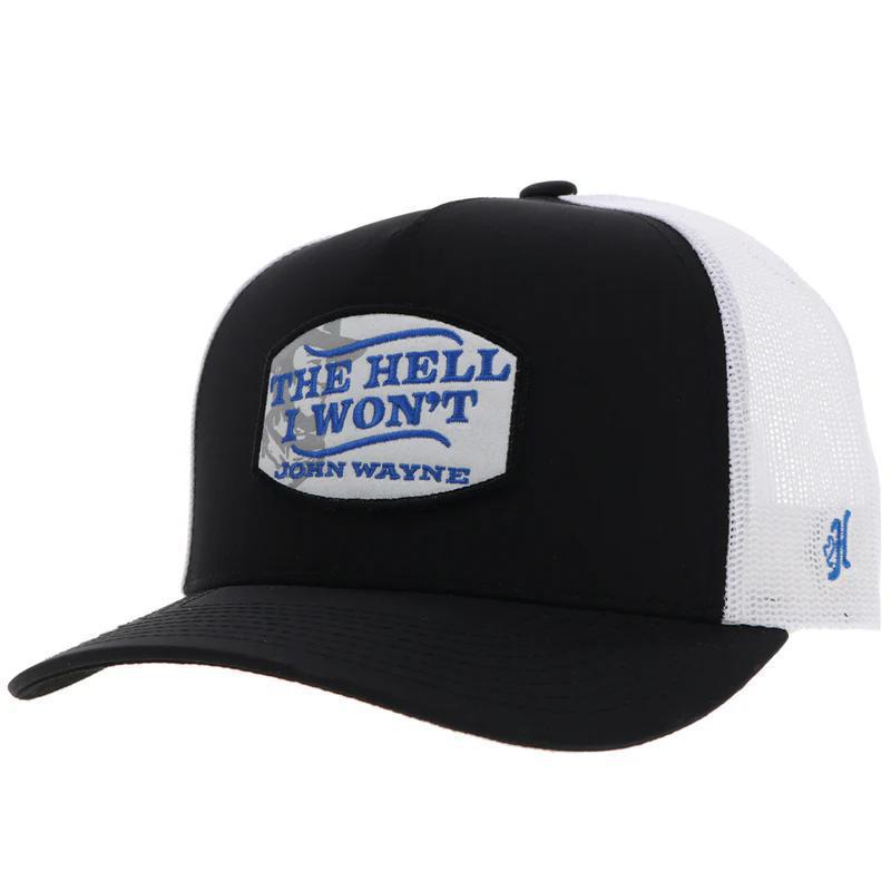 Hooey 2364T-BKWH "JOHN WAYNE" HAT WHITE/BLACK