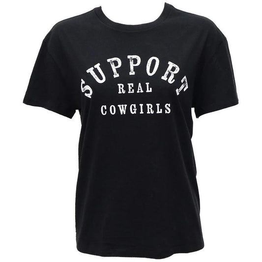 Hooey HT1785BK Women's "Support Real Cowgirls" T-Shirt