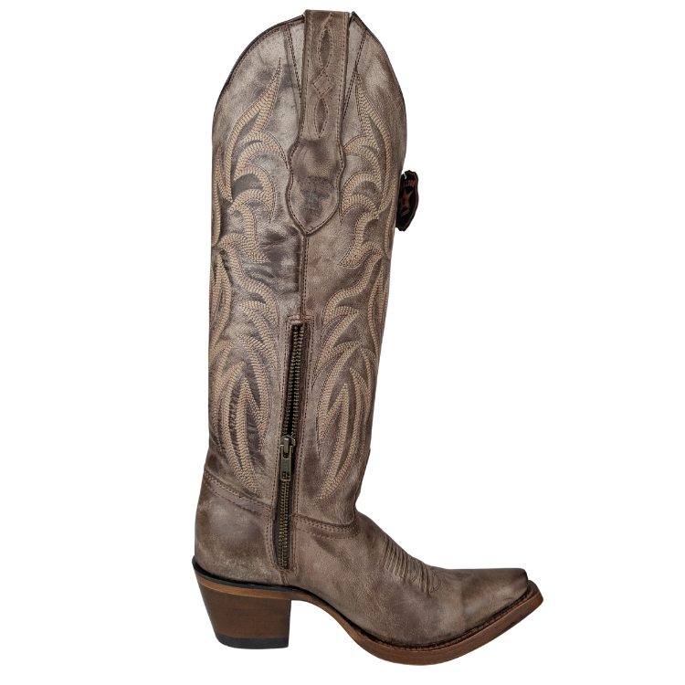 Los Altos 3813607 Women's Snip Toe Tall Shaft - Vintage Brown