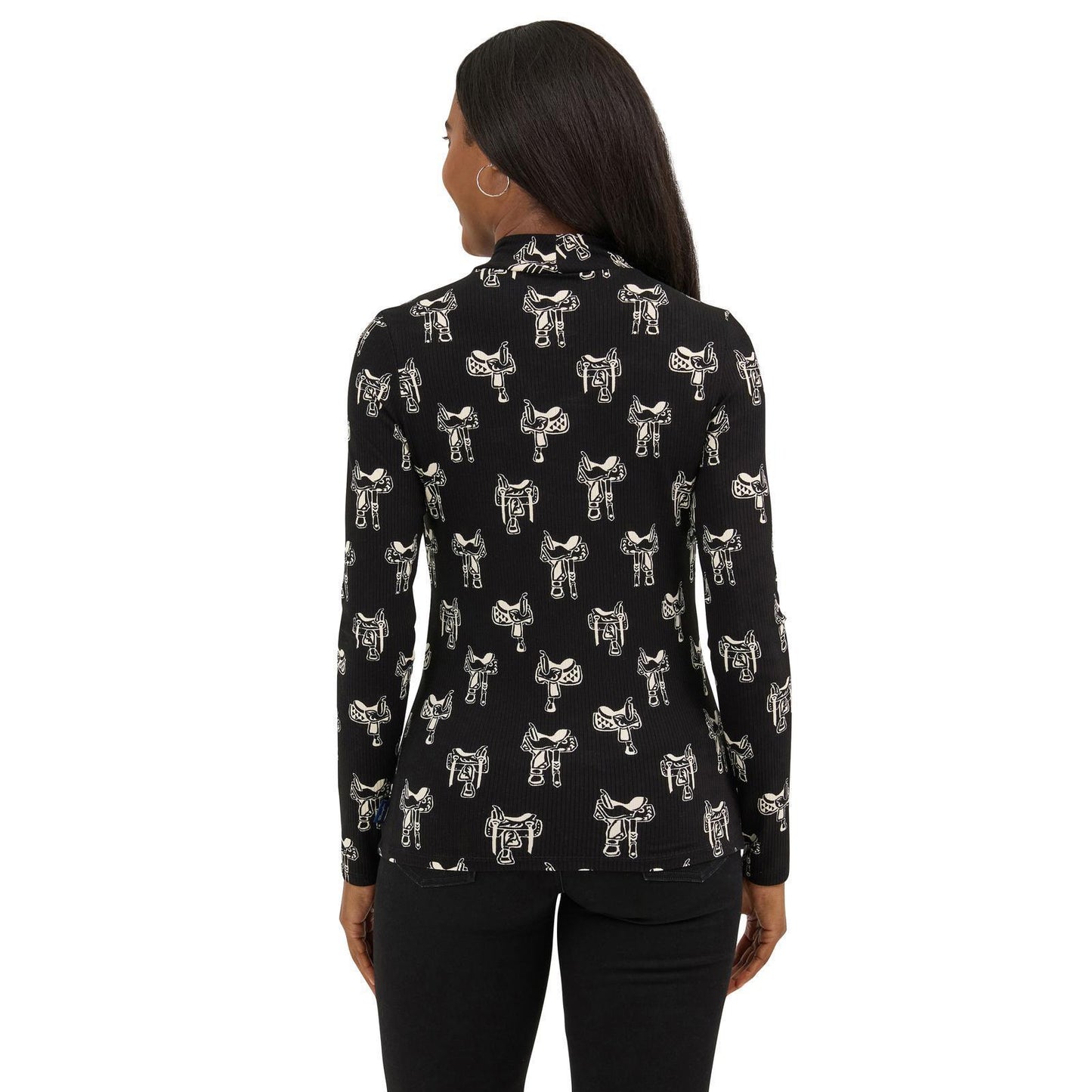 Wrangler 112371630 Women's Wrangler Retro® Punchy Mock Neck Knit - Black