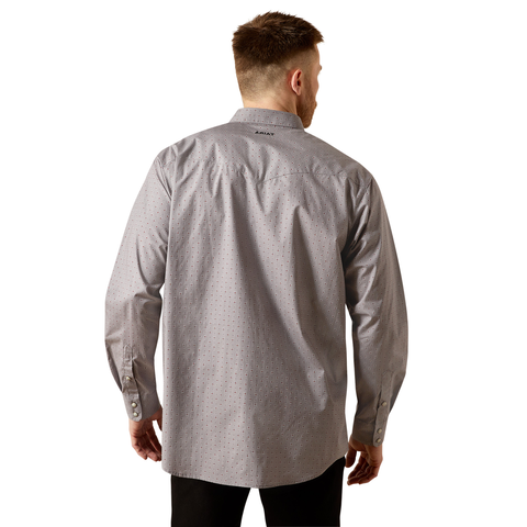 Ariat 10065963 MNS FRED SNP LS SHRT GREY