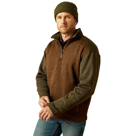 Ariat 10062623 MNS Caldwell Logo 1/4 Zip Sweater