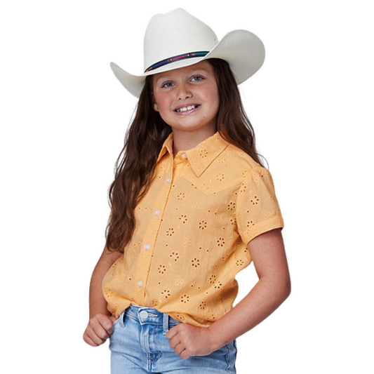 Roper 03-081-0592-4040 GIRLS S/S SHIRT SOLID COLOR FABRIC