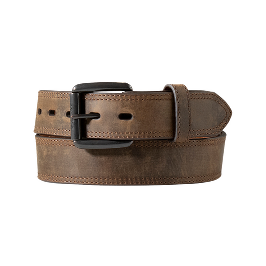 Ariat A1012702 MENS WESTERN BELT 1 1/2" DISTRESSED INSET LOGO BROWN