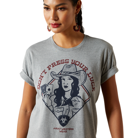 Ariat 10062349 WMS Ariat Don't Press Your Luck T-Shirt