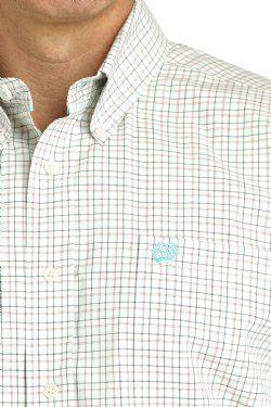 Cinch MTW1105746 MEN'S PLAID BUTTON-DOWN WESTERN SHIRT - CREAM / CHARCOAL