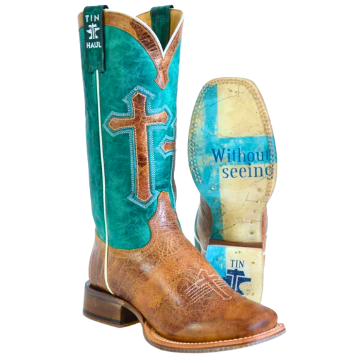 Tin Haul 14-021-0007-1543 Women's Crucifix / Blessed are Those Boots