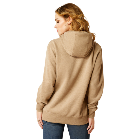 Ariat 10052408 Women's Bronco Stitch Hoodie Dark Oatmeal Heather