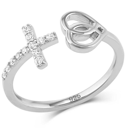 Montana Silversmith FFRG5537 Love and Faith Open Ring