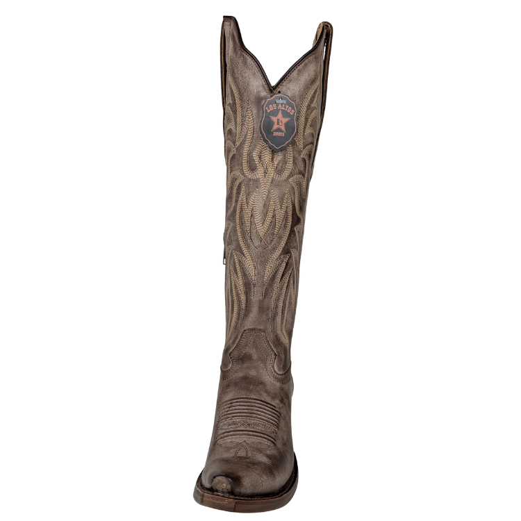 Los Altos 3813607 Women's Snip Toe Tall Shaft - Vintage Brown