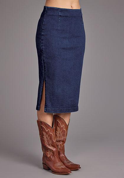 Stetson 11-060-0202-2041 Women's Pencil Skirt-Denim