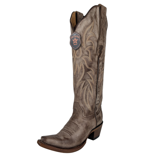 Los Altos 3813607 Women's Snip Toe Tall Shaft - Vintage Brown